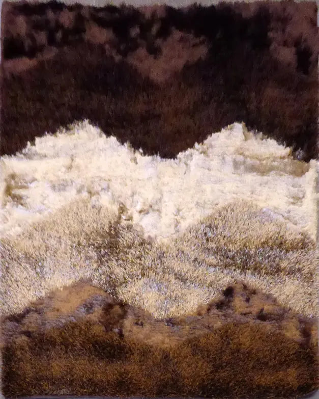 One Of The Kind Indian Hand Knotted Shaggy Rug 10' x 8'